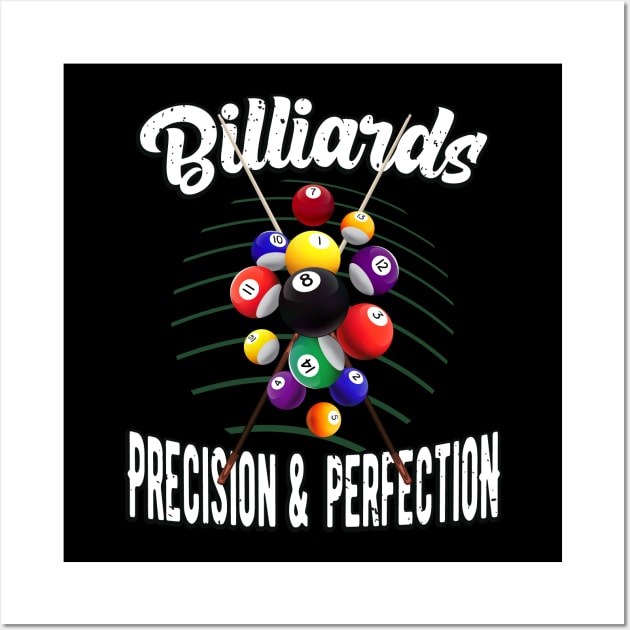 Billiards Pool Billiard vintage 8-Ball Wall Art by Foxxy Merch